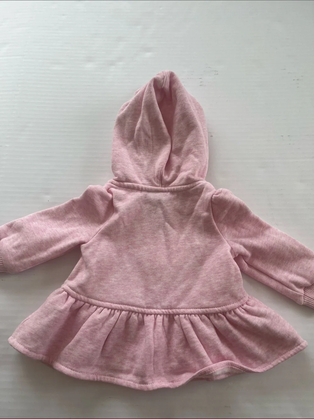 Tommy Hilfiger Pink Hooded Peplum Zip Sweatshirt